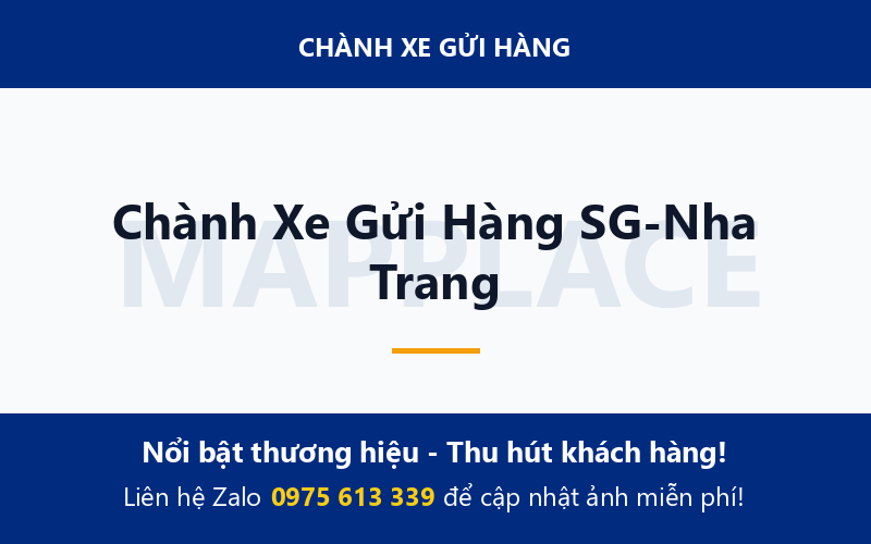 Chành Xe Gửi Hàng SG-Nha Trang