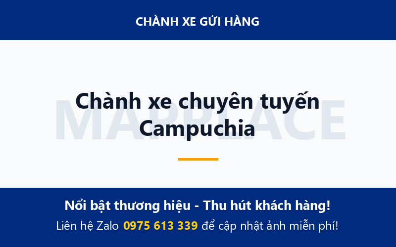 Chành xe chuyên tuyến Campuchia