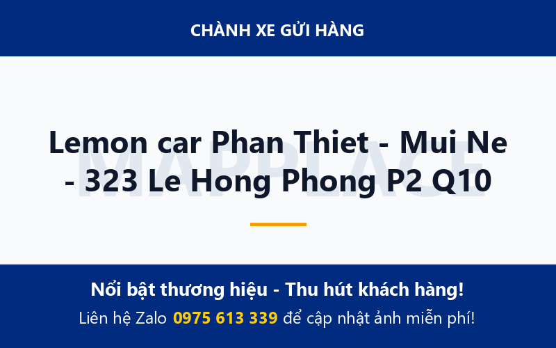 Lemon car Phan Thiet - Mui Ne - 323 Le Hong Phong P2 Q10