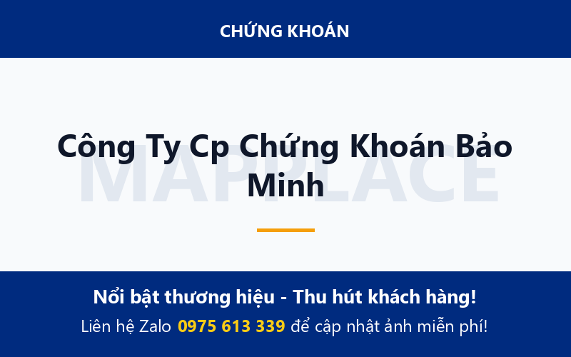 Công Ty Cp Chứng Khoán Bảo Minh