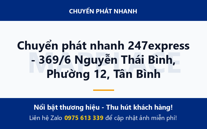 Chuyển phát nhanh 247express - 369/6 Nguyễn Thái Bình, Phường 12, Tân Bình