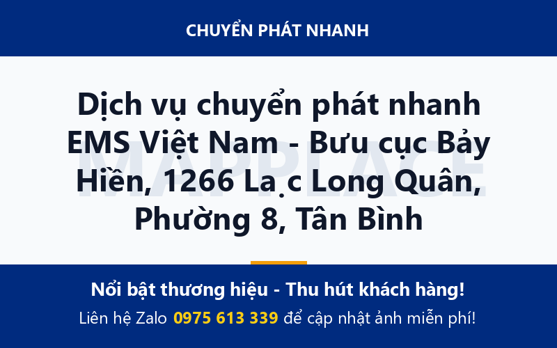 Dịch vụ chuyển phát nhanh EMS Việt Nam - Bưu cục Bảy Hiền, 1266 Lạc Long Quân, Phường 8, Tân Bình