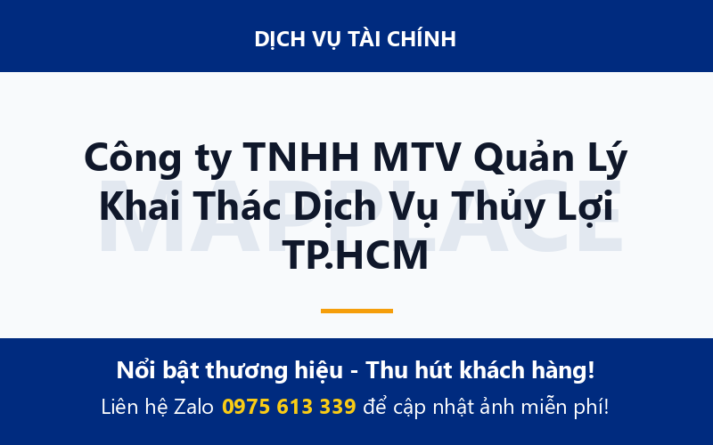 Công ty TNHH MTV Quản Lý Khai Thác Dịch Vụ Thủy Lợi TP.HCM