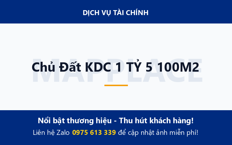 Chủ Đất KDC 1 TỶ 5 100M2