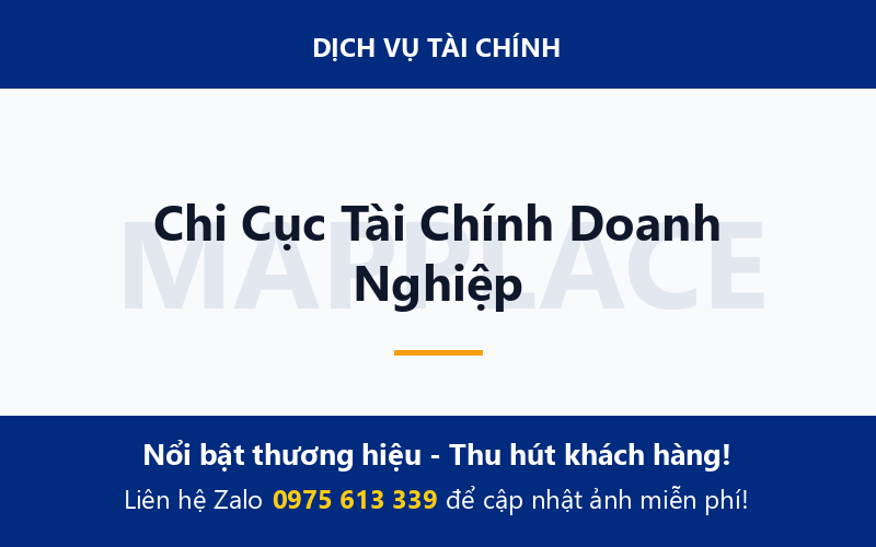 Chi Cục Tài Chính Doanh Nghiệp
