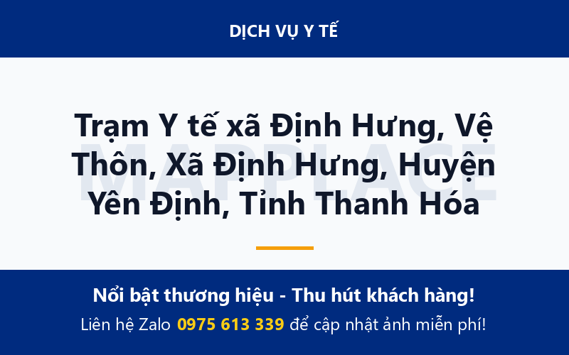 Trạm Y tế xã Định Hưng, Vệ Thôn, Xã Định Hưng, Huyện Yên Định, Tỉnh Thanh Hóa