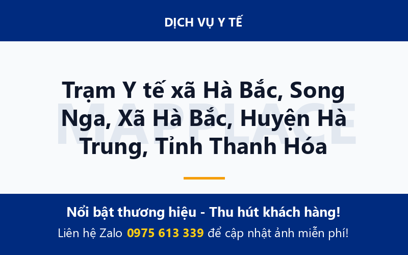 Trạm Y tế xã Hà Bắc, Song Nga, Xã Hà Bắc, Huyện Hà Trung, Tỉnh Thanh Hóa
