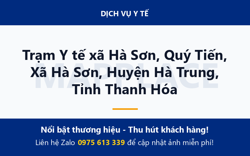 Trạm Y tế xã Hà Sơn, Quý Tiến, Xã Hà Sơn, Huyện Hà Trung, Tỉnh Thanh Hóa