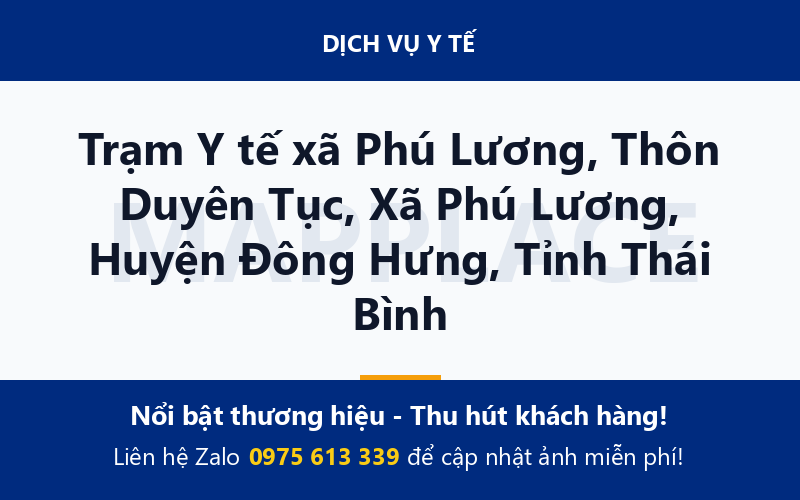 Trạm Y tế xã Phú Lương, Thôn Duyên Tục, Xã Phú Lương, Huyện Đông Hưng, Tỉnh Thái Bình