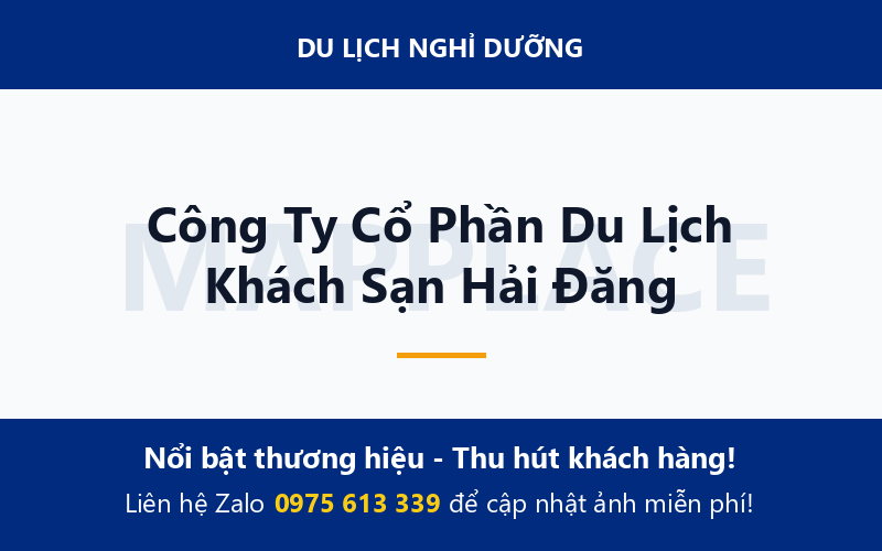 Công Ty Cổ Phần Du Lịch Khách Sạn Hải Đăng