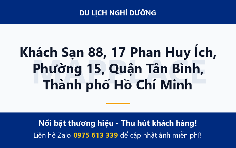 Khách Sạn 88, 17 Phan Huy Ích, Phường 15, Quận Tân Bình, Thành phố Hồ Chí Minh