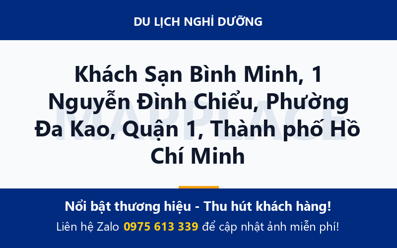 Khách Sạn Bình Minh, 1 Nguyễn Đình Chiểu, Phường Đa Kao, Quận 1, Thành phố Hồ Chí Minh