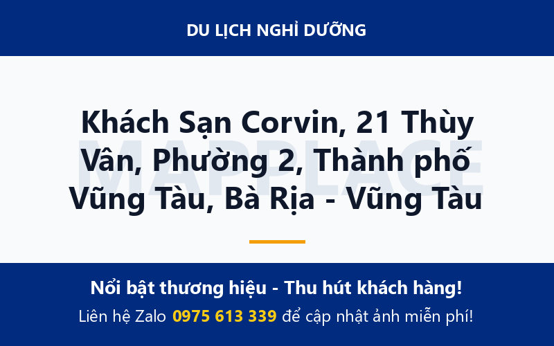 Khách Sạn Corvin, 21 Thùy Vân, Phường 2, Thành phố Vũng Tàu, Bà Rịa - Vũng Tàu