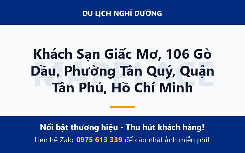 Khách Sạn Giấc Mơ, 106 Gò Dầu, Phường Tân Quý, Quận Tân Phú, Hồ Chí Minh