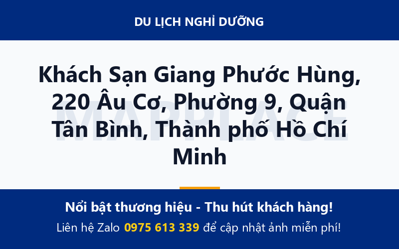 Khách Sạn Giang Phước Hùng, 220 Âu Cơ, Phường 9, Quận Tân Bình, Thành phố Hồ Chí Minh
