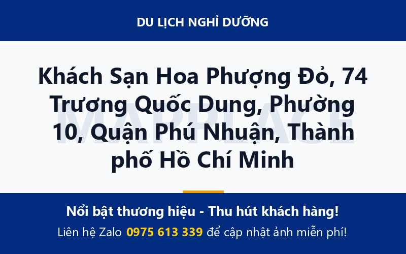 Khách Sạn Hoa Phượng Đỏ, 74 Trương Quốc Dung, Phường 10, Quận Phú Nhuận, Thành phố Hồ Chí Minh