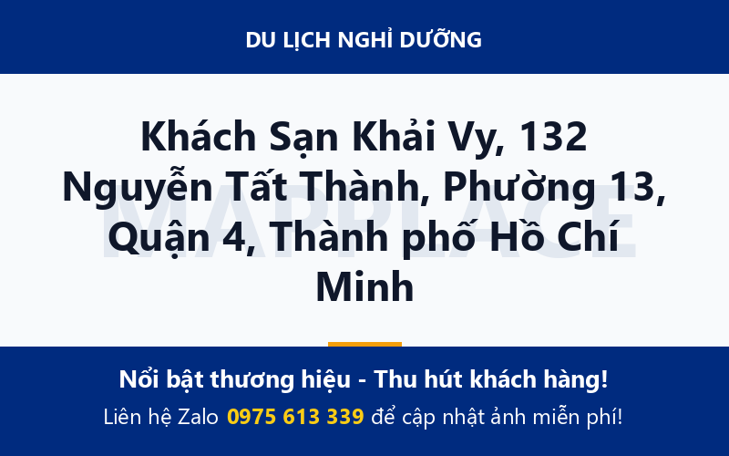 Khách Sạn Khải Vy, 132 Nguyễn Tất Thành, Phường 13, Quận 4, Thành phố Hồ Chí Minh