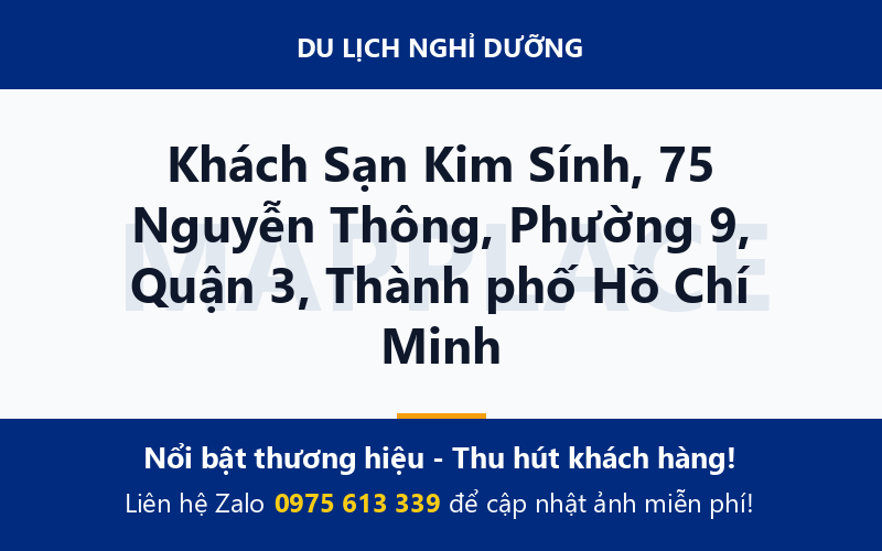 Khách Sạn Kim Sính, 75 Nguyễn Thông, Phường 9, Quận 3, Thành phố Hồ Chí Minh