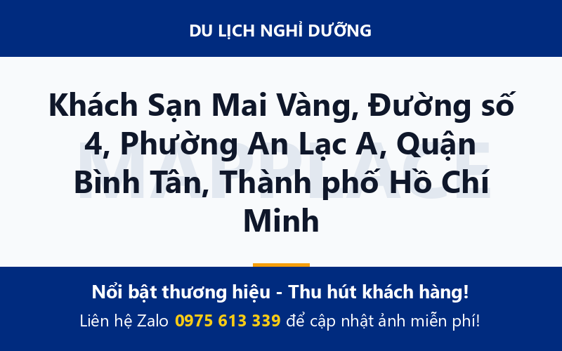 Khách Sạn Mai Vàng, Đường số 4, Phường An Lạc A, Quận Bình Tân, Thành phố Hồ Chí Minh