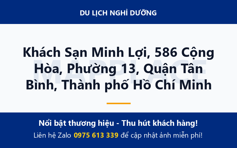 Khách Sạn Minh Lợi, 586 Cộng Hòa, Phường 13, Quận Tân Bình, Thành phố Hồ Chí Minh