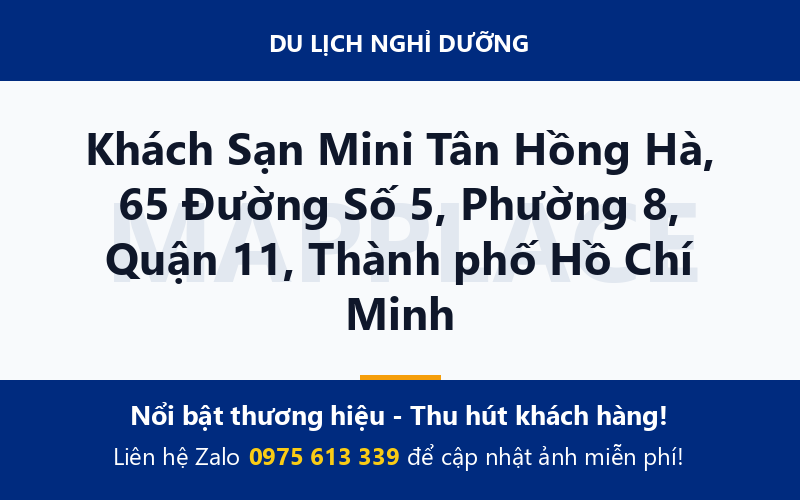 Khách Sạn Mini Tân Hồng Hà, 65 Đường Số 5, Phường 8, Quận 11, Thành phố Hồ Chí Minh