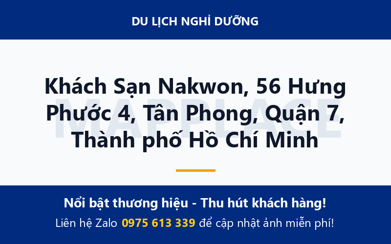 Khách Sạn Nakwon, 56 Hưng Phước 4, Tân Phong, Quận 7, Thành phố Hồ Chí Minh