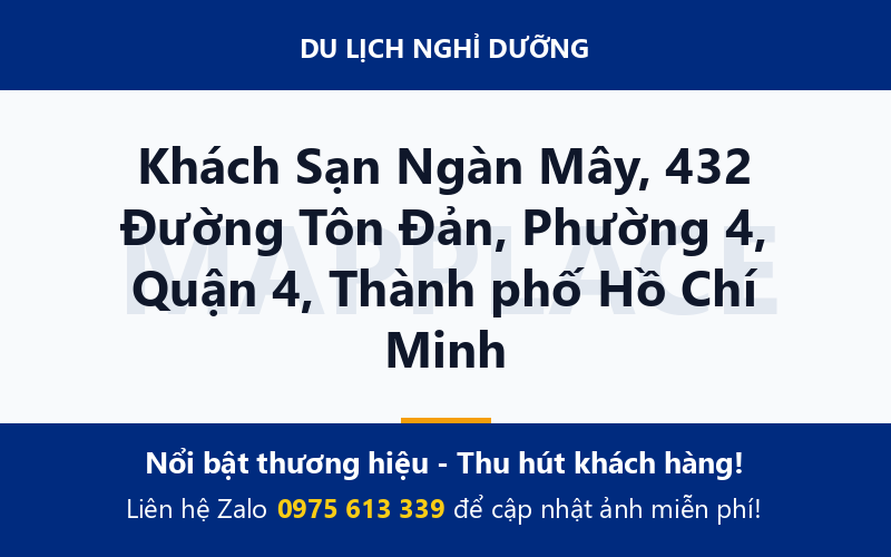 Khách Sạn Ngàn Mây, 432 Đường Tôn Đản, Phường 4, Quận 4, Thành phố Hồ Chí Minh