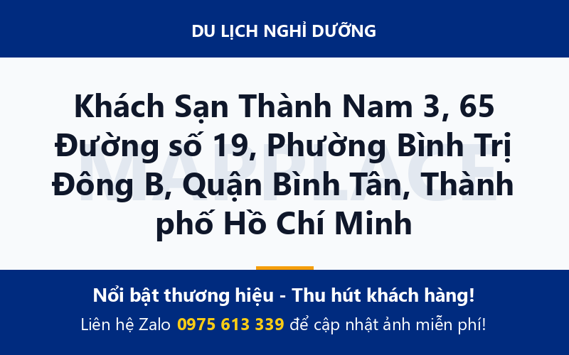 Khách Sạn Thành Nam 3, 65 Đường số 19, Phường Bình Trị Đông B, Quận Bình Tân, Thành phố Hồ Chí Minh