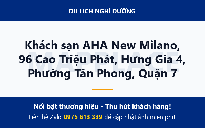 Khách sạn AHA New Milano, 96 Cao Triệu Phát, Hưng Gia 4, Phường Tân Phong, Quận 7
