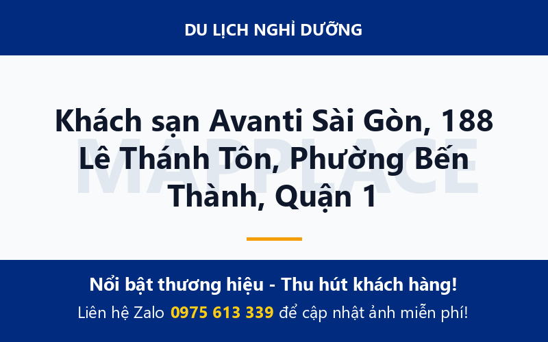 Khách sạn Avanti Sài Gòn, 188 Lê Thánh Tôn, Phường Bến Thành, Quận 1