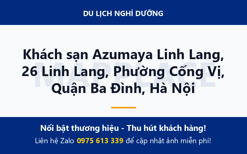 Khách sạn Azumaya Linh Lang, 26 Linh Lang, Phường Cống Vị, Quận Ba Đình, Hà Nội