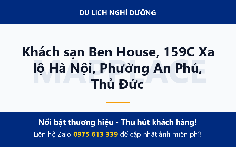 Khách sạn Ben House, 159C Xa lộ Hà Nội, Phường An Phú, Thủ Đức