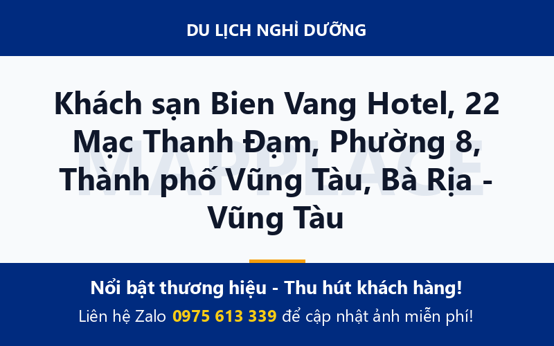 Khách sạn Bien Vang Hotel, 22 Mạc Thanh Đạm, Phường 8, Thành phố Vũng Tàu, Bà Rịa - Vũng Tàu