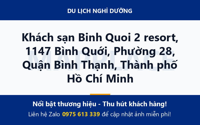 Khách sạn Binh Quoi 2 resort, 1147 Bình Quới, Phường 28, Quận Bình Thạnh, Thành phố Hồ Chí Minh