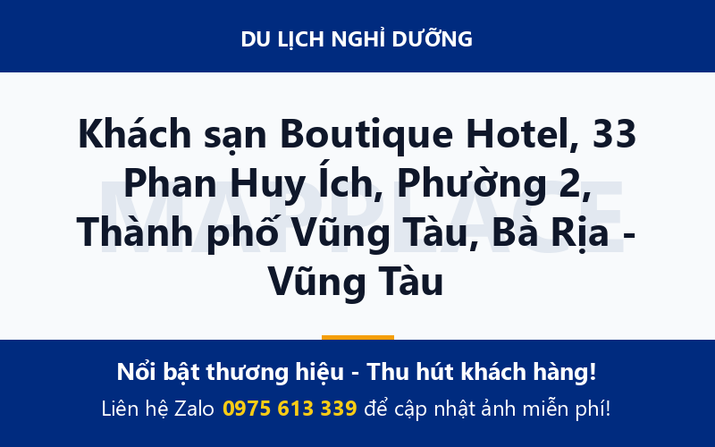 Khách sạn Boutique Hotel, 33 Phan Huy Ích, Phường 2, Thành phố Vũng Tàu, Bà Rịa - Vũng Tàu