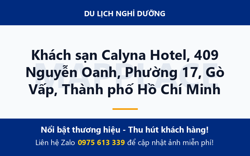 Khách sạn Calyna Hotel, 409 Nguyễn Oanh, Phường 17, Gò Vấp, Thành phố Hồ Chí Minh