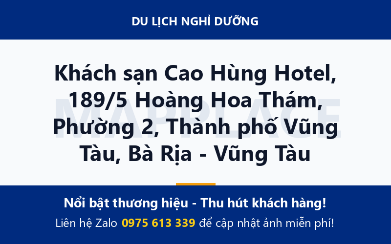 Khách sạn Cao Hùng Hotel, 189/5 Hoàng Hoa Thám, Phường 2, Thành phố Vũng Tàu, Bà Rịa - Vũng Tàu