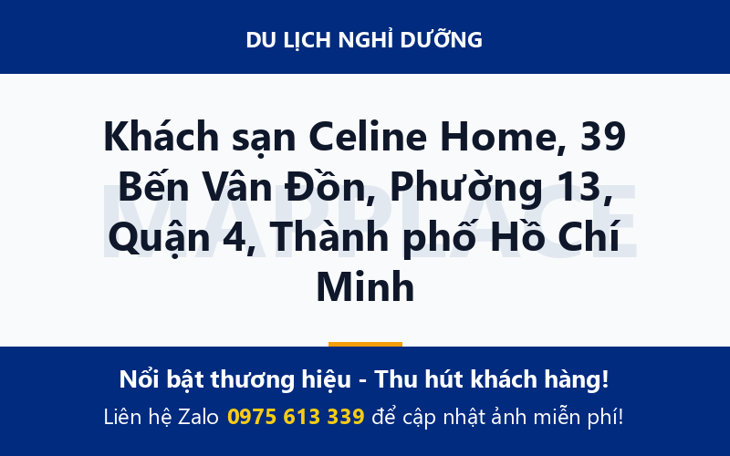 Khách sạn Celine Home, 39 Bến Vân Đồn, Phường 13, Quận 4, Thành phố Hồ Chí Minh
