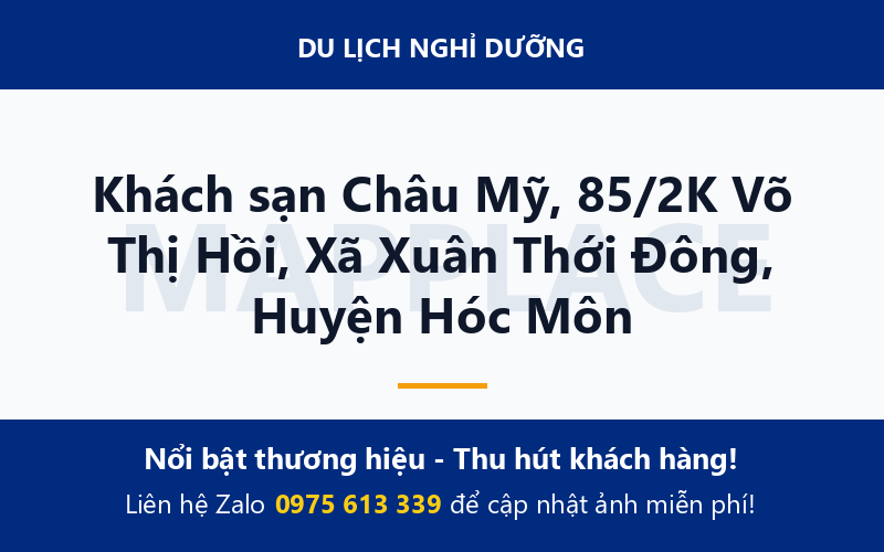 Khách sạn Châu Mỹ, 85/2K Võ Thị Hồi, Xã Xuân Thới Đông, Huyện Hóc Môn