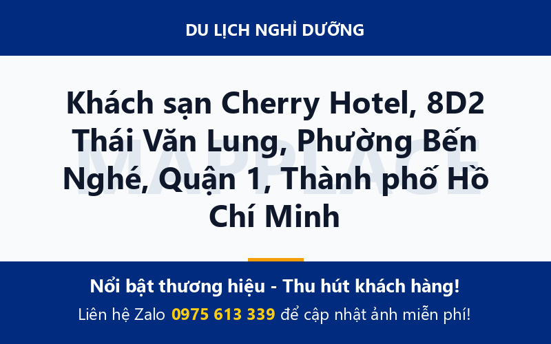 Khách sạn Cherry Hotel, 8D2 Thái Văn Lung, Phường Bến Nghé, Quận 1, Thành phố Hồ Chí Minh