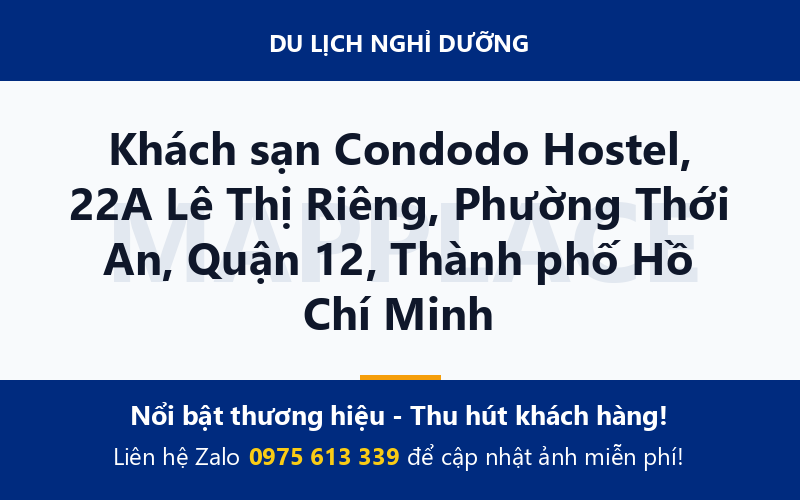 Khách sạn Condodo Hostel, 22A Lê Thị Riêng, Phường Thới An, Quận 12, Thành phố Hồ Chí Minh