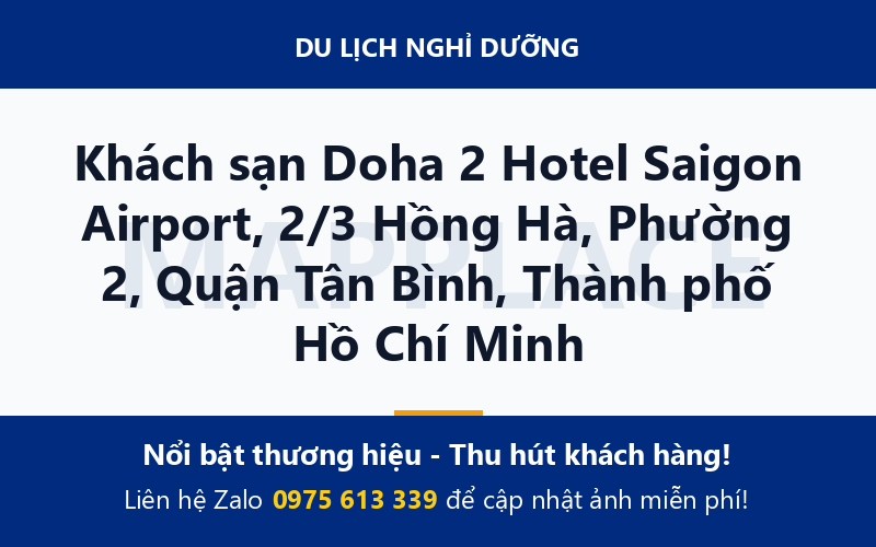 Khách sạn Doha 2 Hotel Saigon Airport, 2/3 Hồng Hà, Phường 2, Quận Tân Bình, Thành phố Hồ Chí Minh