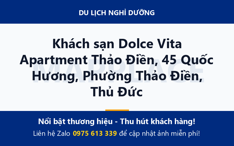 Khách sạn Dolce Vita Apartment Thảo Điền, 45 Quốc Hương, Phường Thảo Điền, Thủ Đức