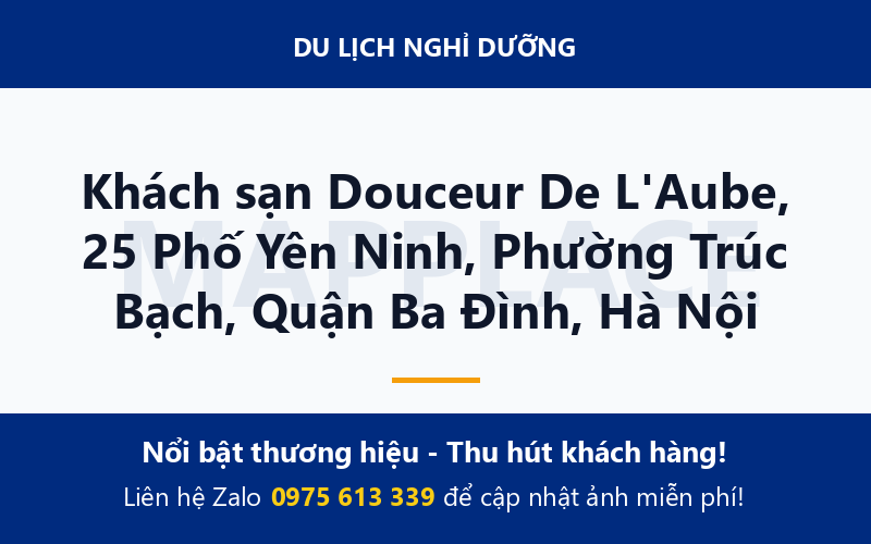 Khách sạn Douceur De L'Aube, 25 Phố Yên Ninh, Phường Trúc Bạch, Quận Ba Đình, Hà Nội