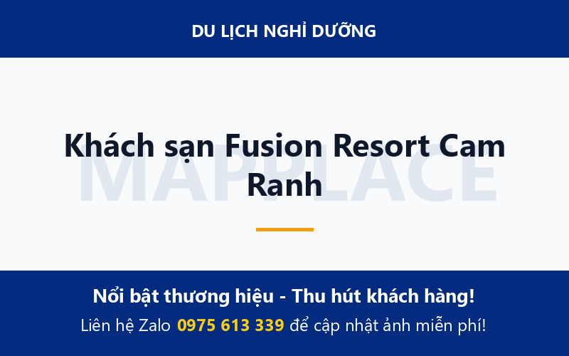 Khách sạn Fusion Resort Cam Ranh