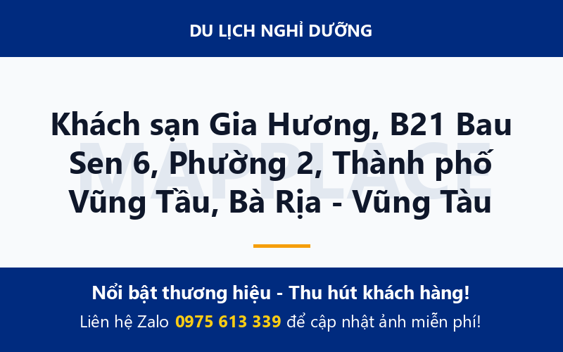 Khách sạn Gia Hương, B21 Bau Sen 6, Phường 2, Thành phố Vũng Tầu, Bà Rịa - Vũng Tàu
