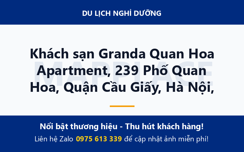 Khách sạn Granda Quan Hoa Apartment, 239 Phố Quan Hoa, Quận Cầu Giấy, Hà Nội,