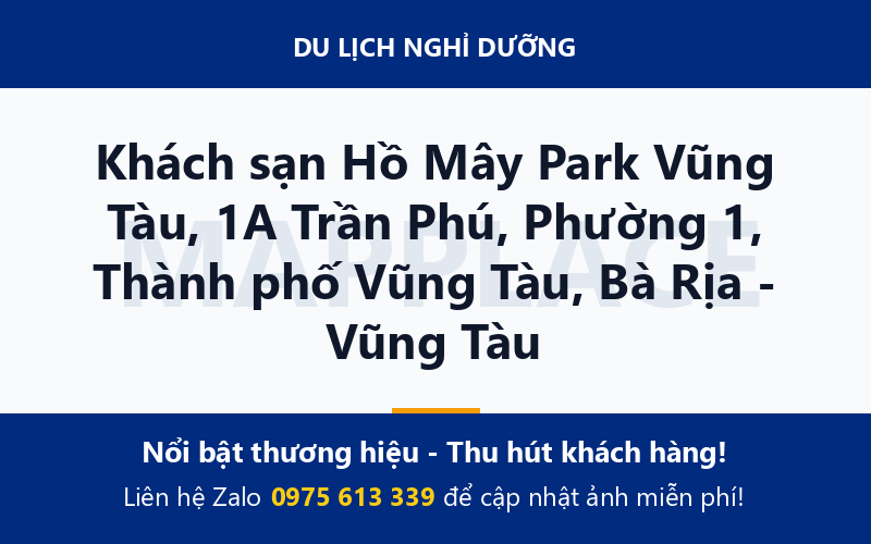 Khách sạn Hồ Mây Park Vũng Tàu, 1A Trần Phú, Phường 1, Thành phố Vũng Tàu, Bà Rịa - Vũng Tàu