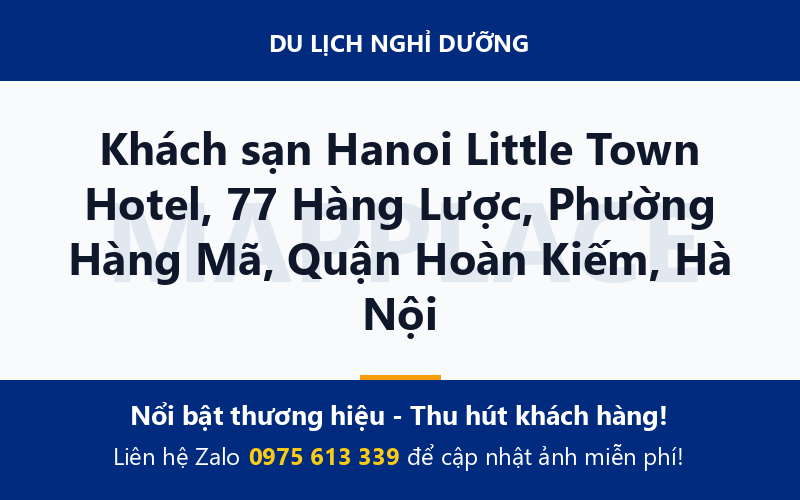 Khách sạn Hanoi Little Town Hotel, 77 Hàng Lược, Phường Hàng Mã, Quận Hoàn Kiếm, Hà Nội