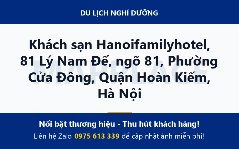 Khách sạn Hanoifamilyhotel, 81 Lý Nam Đế, ngõ 81, Phường Cửa Đông, Quận Hoàn Kiếm, Hà Nội